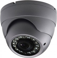 Venkovní dome kamera, TD/N, 1000TVL, f=2.8-12mm, DWDR, IR 30m, 12V, šedá